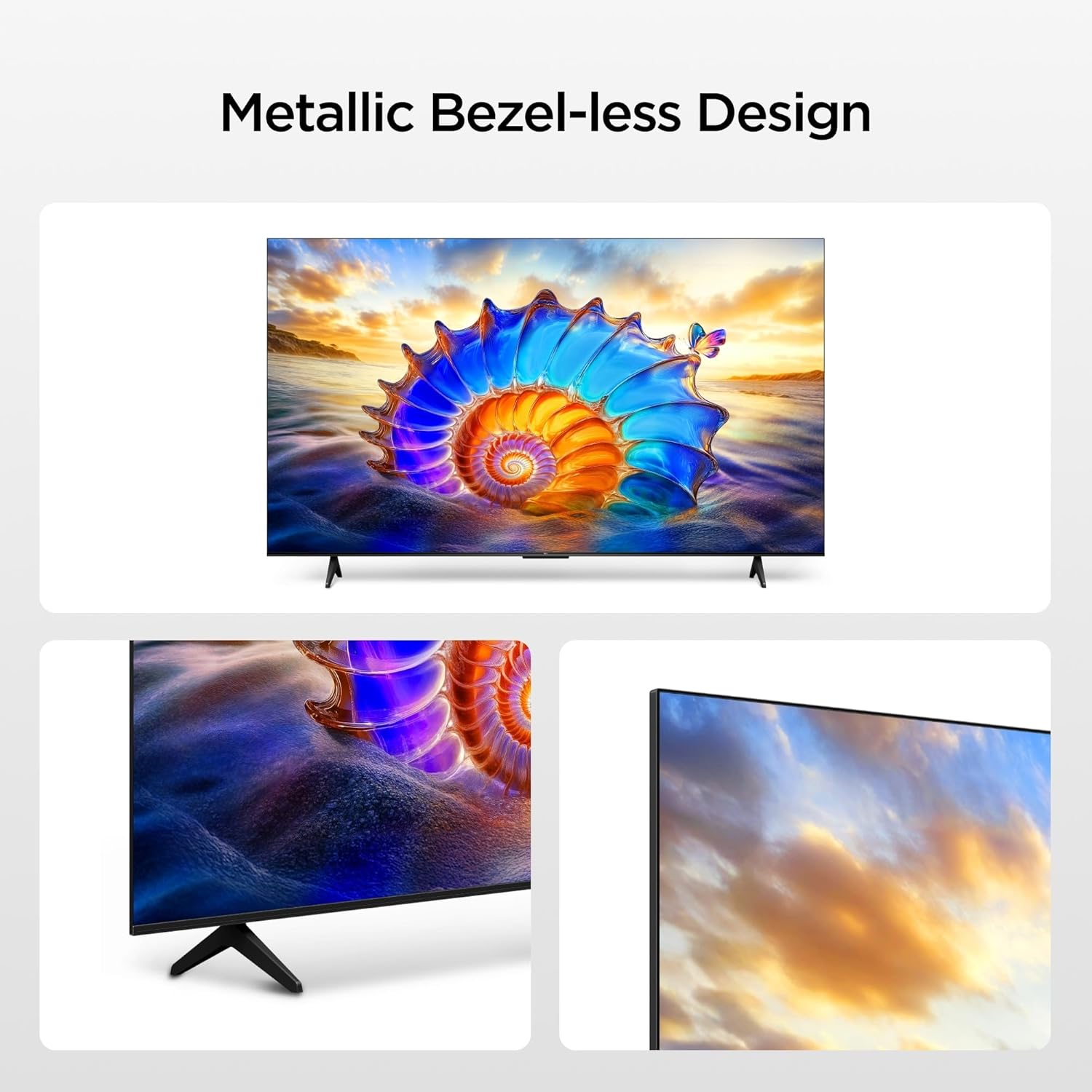 TCL 50V6D 50 Inch Smart TV, 4K UHD HDR Display, Google TV, Dolby Vision, Dolby Atmos, Game Accelerator, Voice Control, Frameless Design, Wi-Fi Connectivity+FREE 360 WALL BRACKET