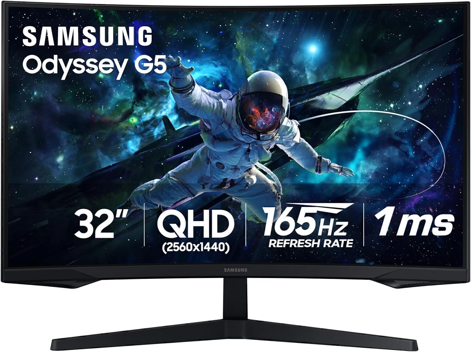 Samsung 32" Odyssey G5 G55C QHD 165Hz Curved Gaming Monitor (LS32CG552EMXUE)