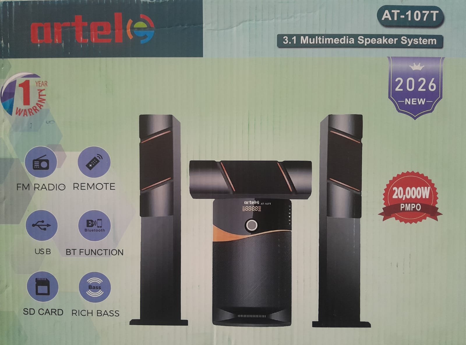 Artel 3.1 Channel Multimedia Speaker System (AT-107T) 🔊🎶✨