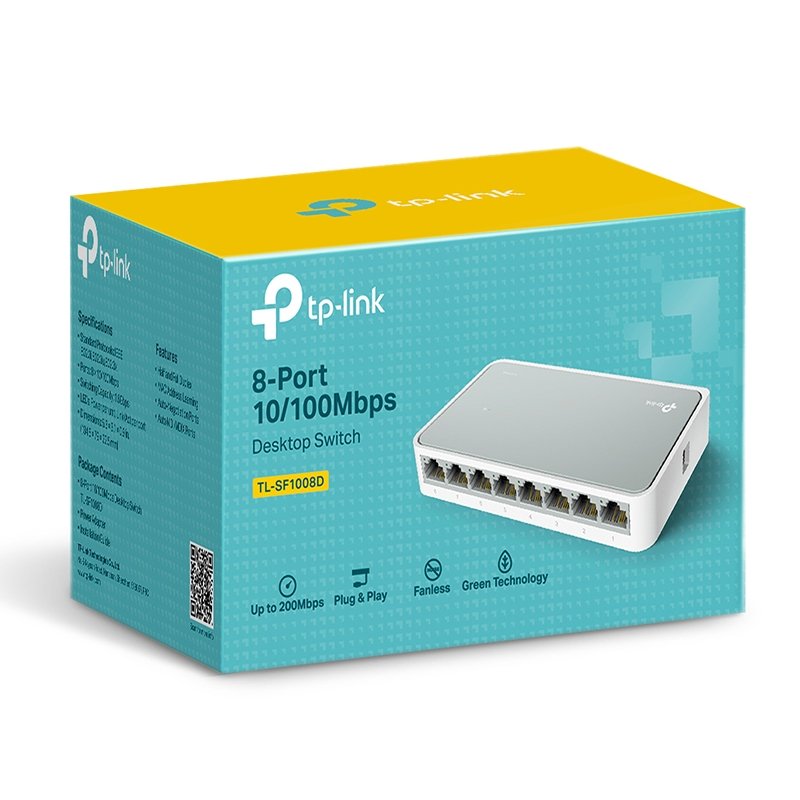 TP-Link TL-SF1008D 8-Port 10/100Mbps Desktop Switch - Techsavvy Solutions