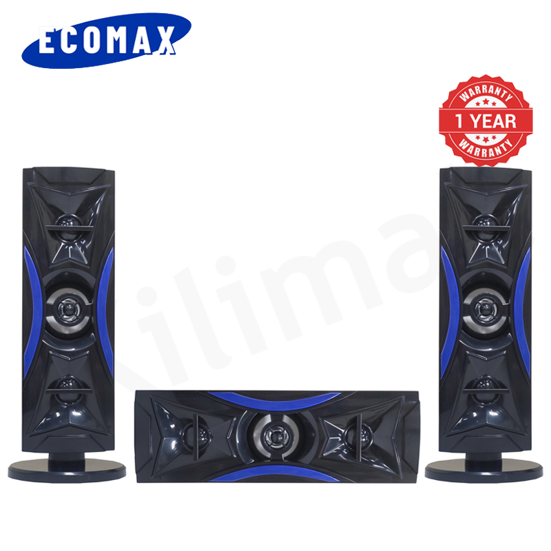 ECOMAX 3.1CH HI-FI Multimedia Bluetooth Woofer Home Audio System Speaker Systems Home Theater System Subwoofer with Remote Control 20000W USB SD FM DVD Input LM-1106