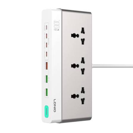 Ldnio SC3 10-in-1 100W GaN Desktop Power Strip 2500W AC Outlets - Dukatech