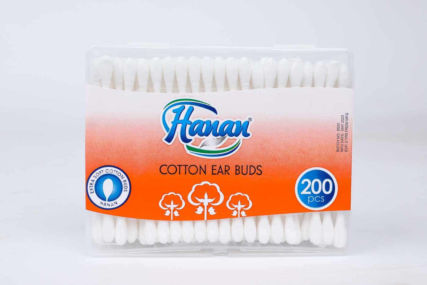 Hanan Cotton Earbuds – 200 Pieces