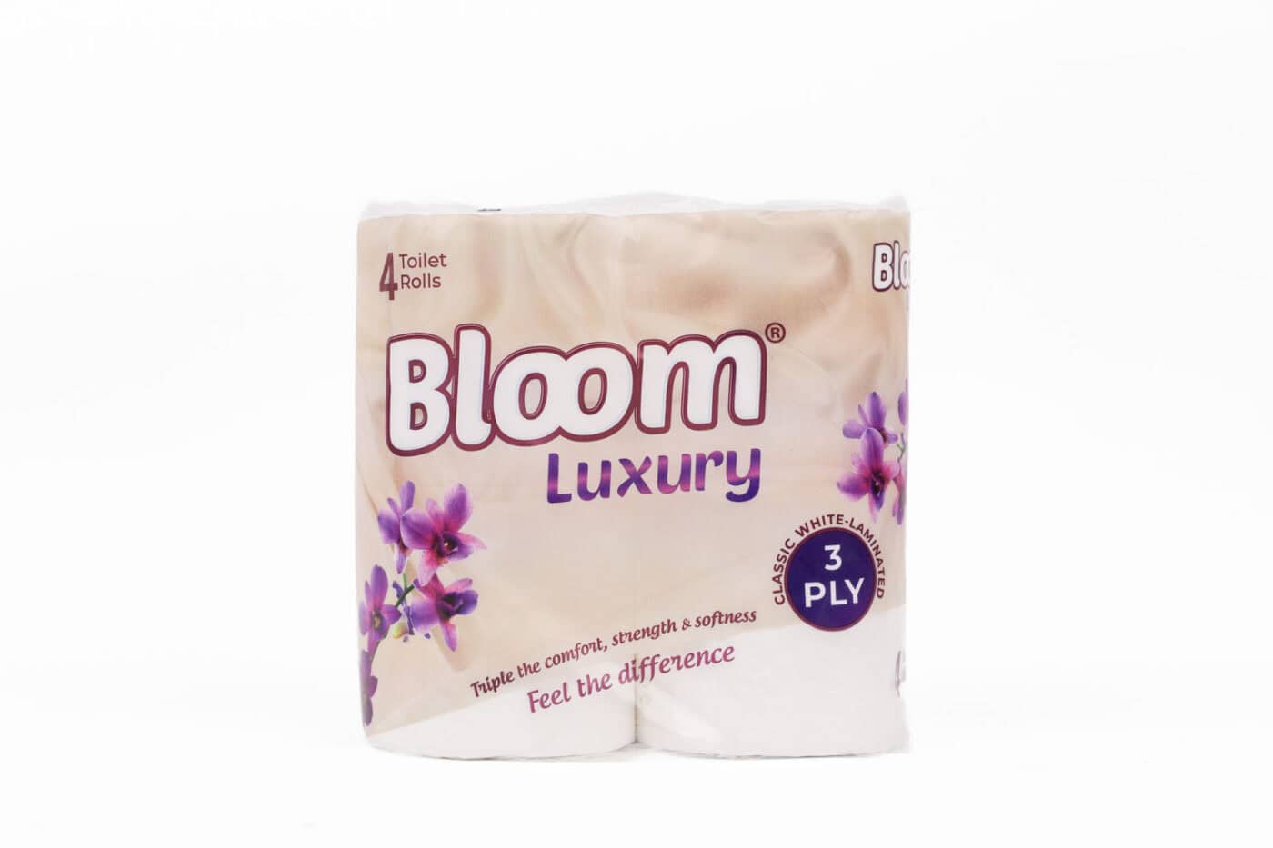 Bloom Luxury 3 Ply Tissue Paper White 4 Pack