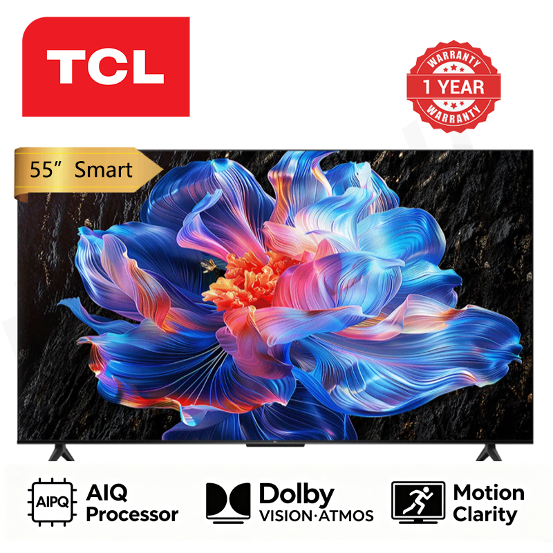TCL 55 Inch Smart TV 55V6D 2026 Model 4K LED Display Google Television OS Dolby Audio Technology WIFI Connectivity
