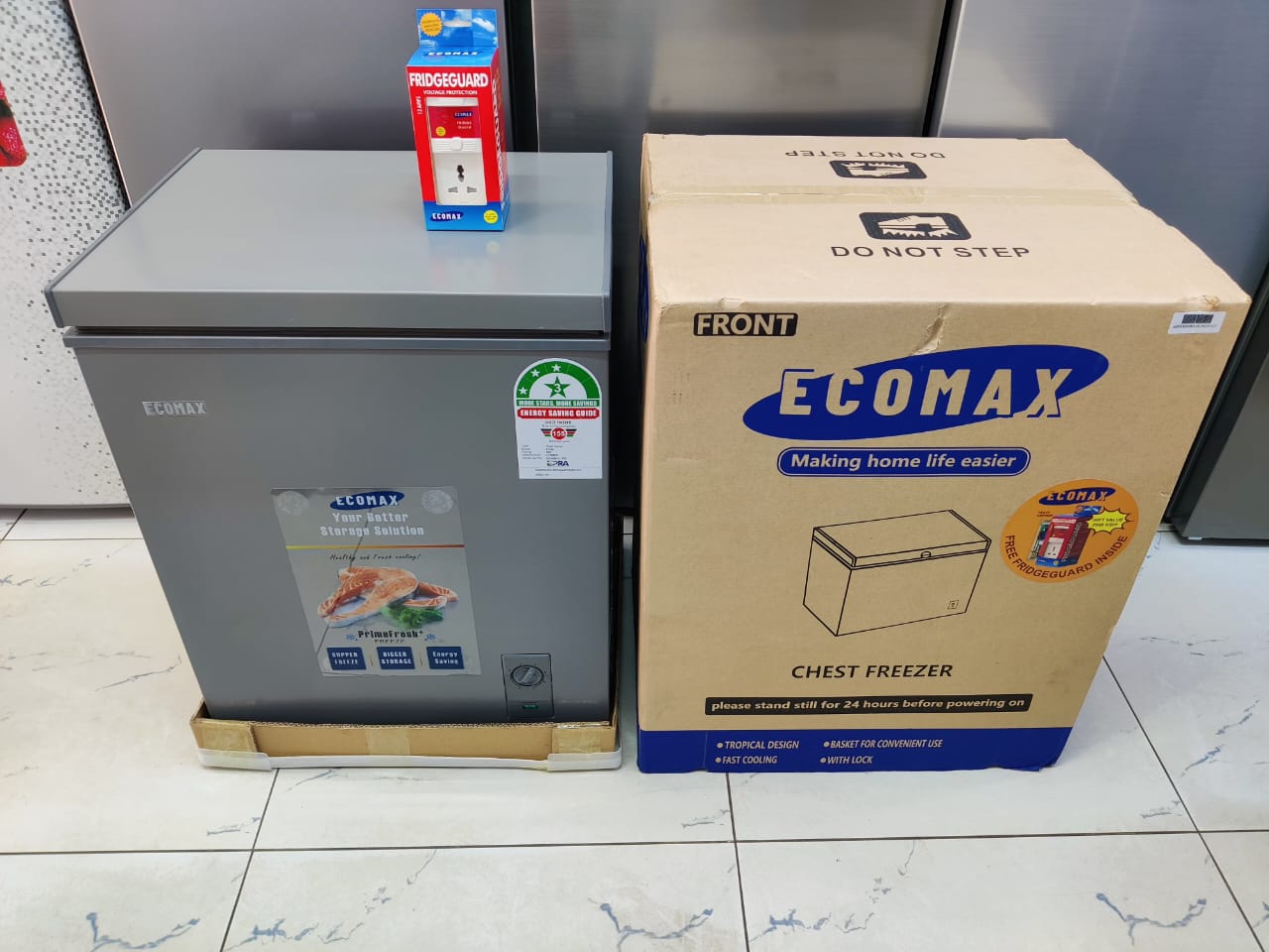 Ecomax 60L Chest Freezer | 60 Litres Deep Freezer | Energy Saving Compact Freezer | Fast Cooling | Low Noise | Freezer for Home, Office & Small Business