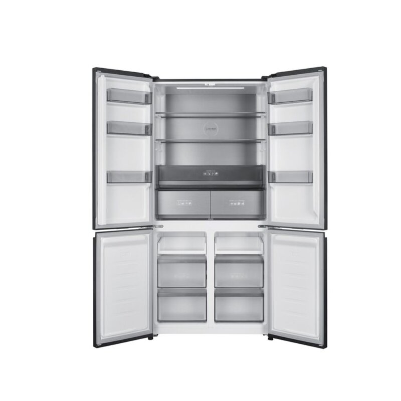 MIKA 503L No Frost 4 Door Fridge Black Glass MRNF4DT503GBV