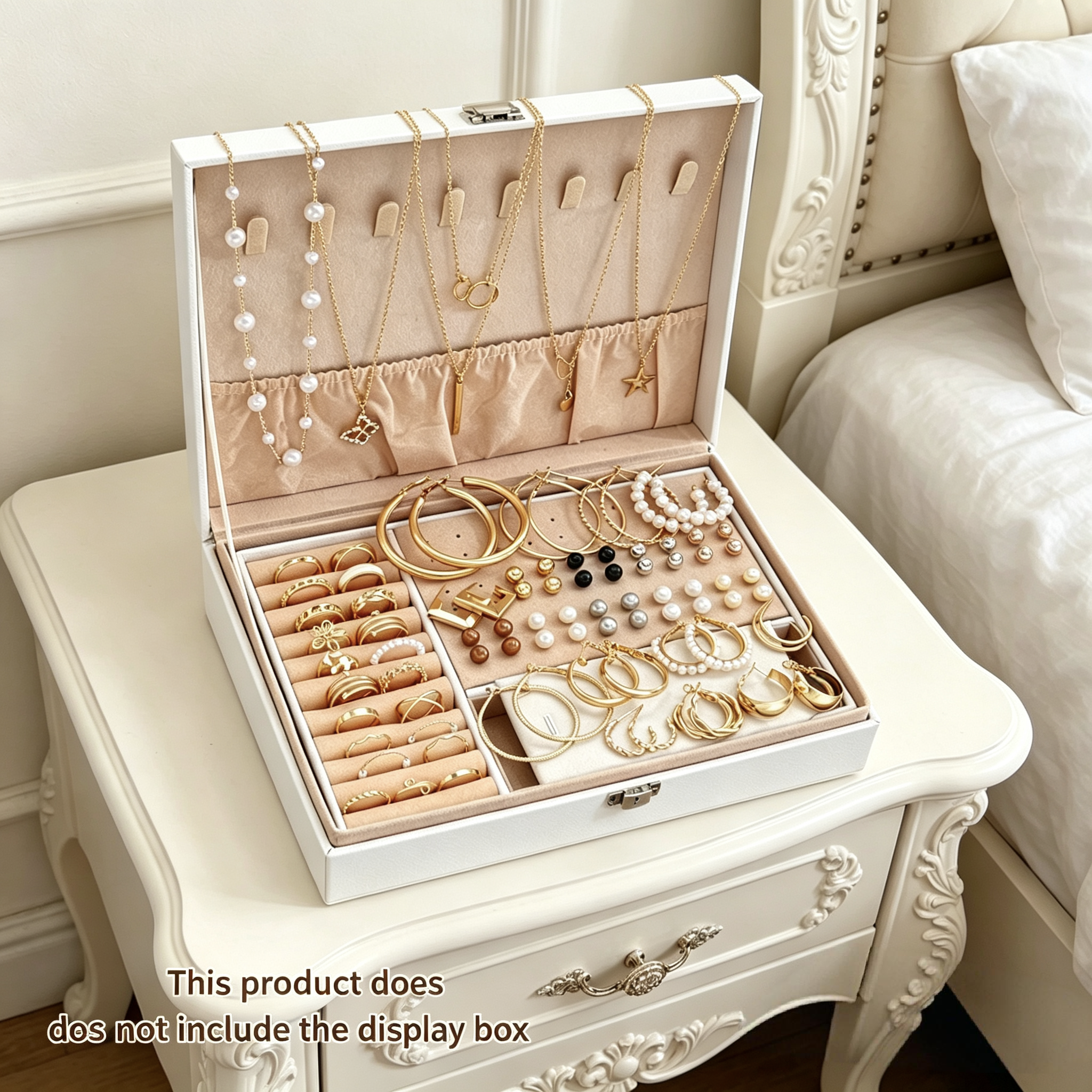 86PCS Luxury Jewelry Set Pearl Necklace Set Fashion Ring And Earring Set Diamond And Pearl Earring Set Elegant Zircon Pendant Earring Necklace Women's Daily Jewelry Gift For Friends(No Box)