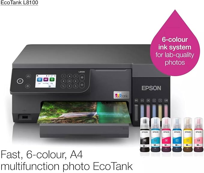Epson EcoTank L8100 Wireless Photo All-in-One Printer | Print, Scan &amp; Copy | Wi-Fi | 6-Colour Ink System - Techsavvy Solutions