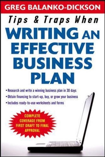 Tips and Traps For Writing An Effective Business Plan