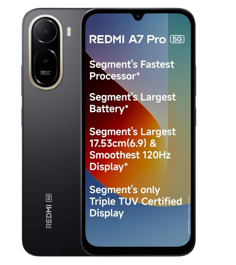 [New Arrival] Xiaomi Redmi A7Pro 64GB + 4GB 6.9 inch 120Hz LCD Display (32+8)MP Camera Android16 6000mAh battery 15w Fast Charge Dual Sim Side Fingerprint Smartphone