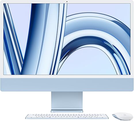 Apple iMac 24-inch All-in-One Desktop | Apple M3 Chip (8-Core CPU, 10-Core GPU), 8GB RAM, 256GB SSD | 4.5K Retina Display | Blue - Techsavvy Solutions