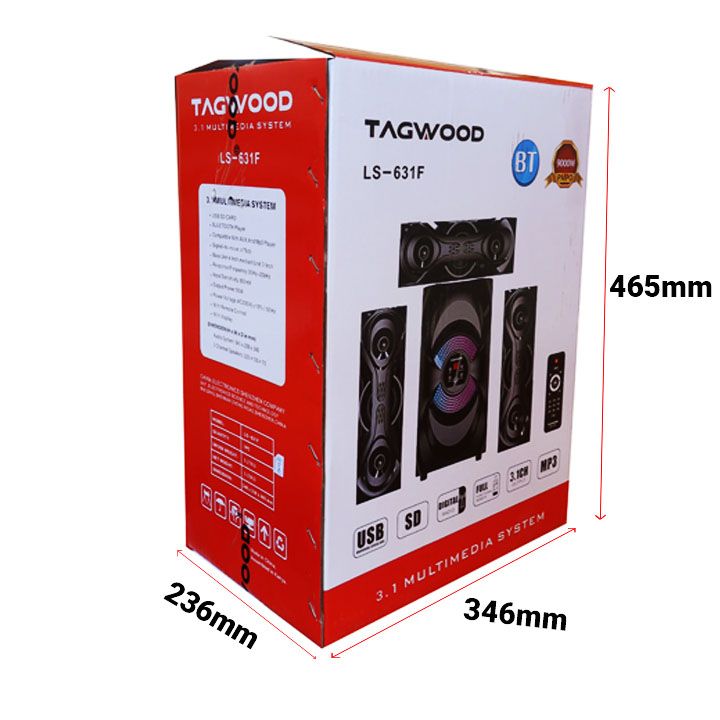 Tagwood  631F 3.1CH Woofer Subwoofer Bluetooth Cinema Home theater System Bluetooth Hi-Fi Speaker Speaker System Speaker bass speaker woofer  BT/USB/SD/FM