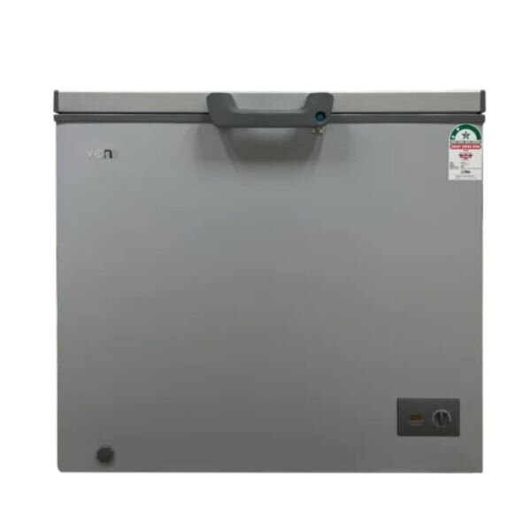 Von VAFC20DHG Chest Freezer, 198L - Silver