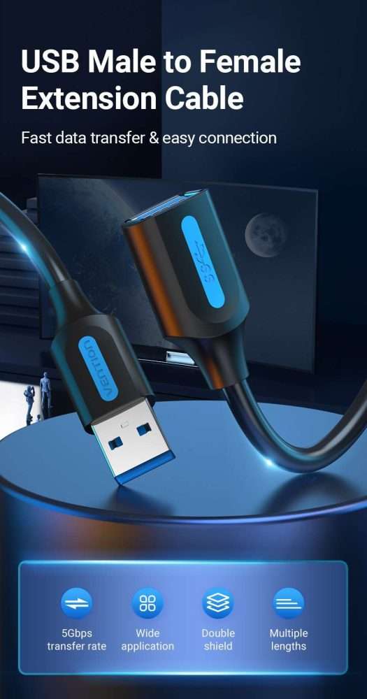 Vention CBHBG USB 3.0 Extension Cable 1.5M