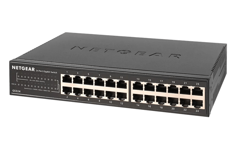 NETGEAR GS324-200EUS 24-Port Gigabit Ethernet Unmanaged Network Switch