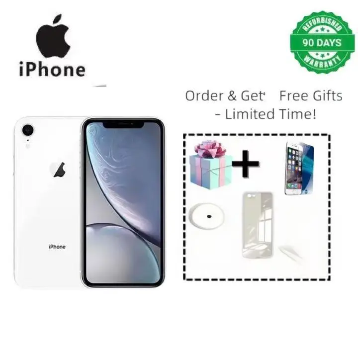 Refurbished Apple iPhone XR 128GB + 3GB RAM, 12MP Camera, 6.1-inch Unlocked Version, Dual nano-SIM, 2G/3G/4G/LTE, 12MP Rear + 7MP Front Cameras, A12 Bionic Processor, Face ID System