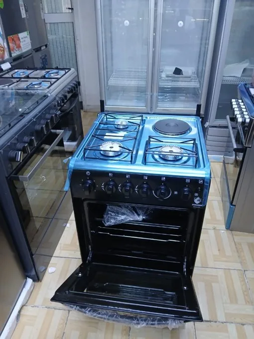 Eurochef EURO55-3G1EE Oven Free Stand Glass Top Cooker Rotisserie 60L Price in Kenya