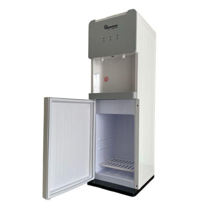 Ramtons RM/739 Water Dispenser Hot & Normal White/Grey | Top Loading Water Dispenser | 550W Stainless Steel Tank | Overheat Protection | Home & Office