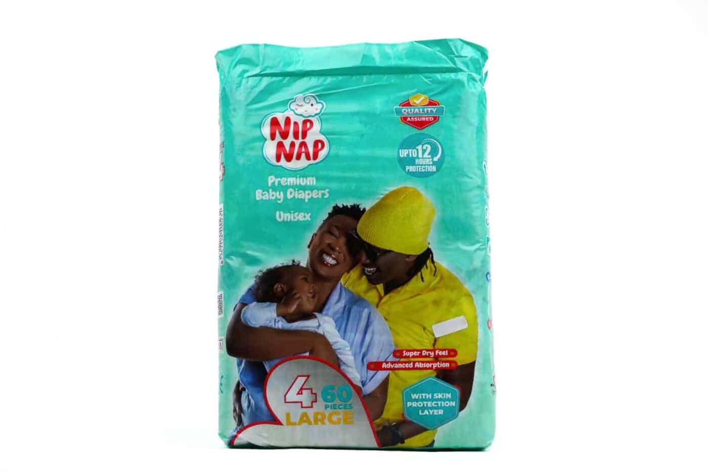 NipNap Baby Diapers – Jumbo | 8 – 14Kg | Maxi | 60 Pieces