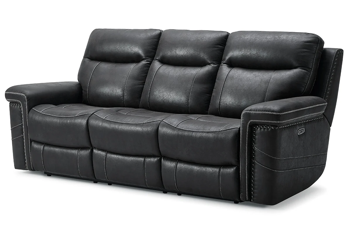 Graham Three Seater Recliner – Dark Grey