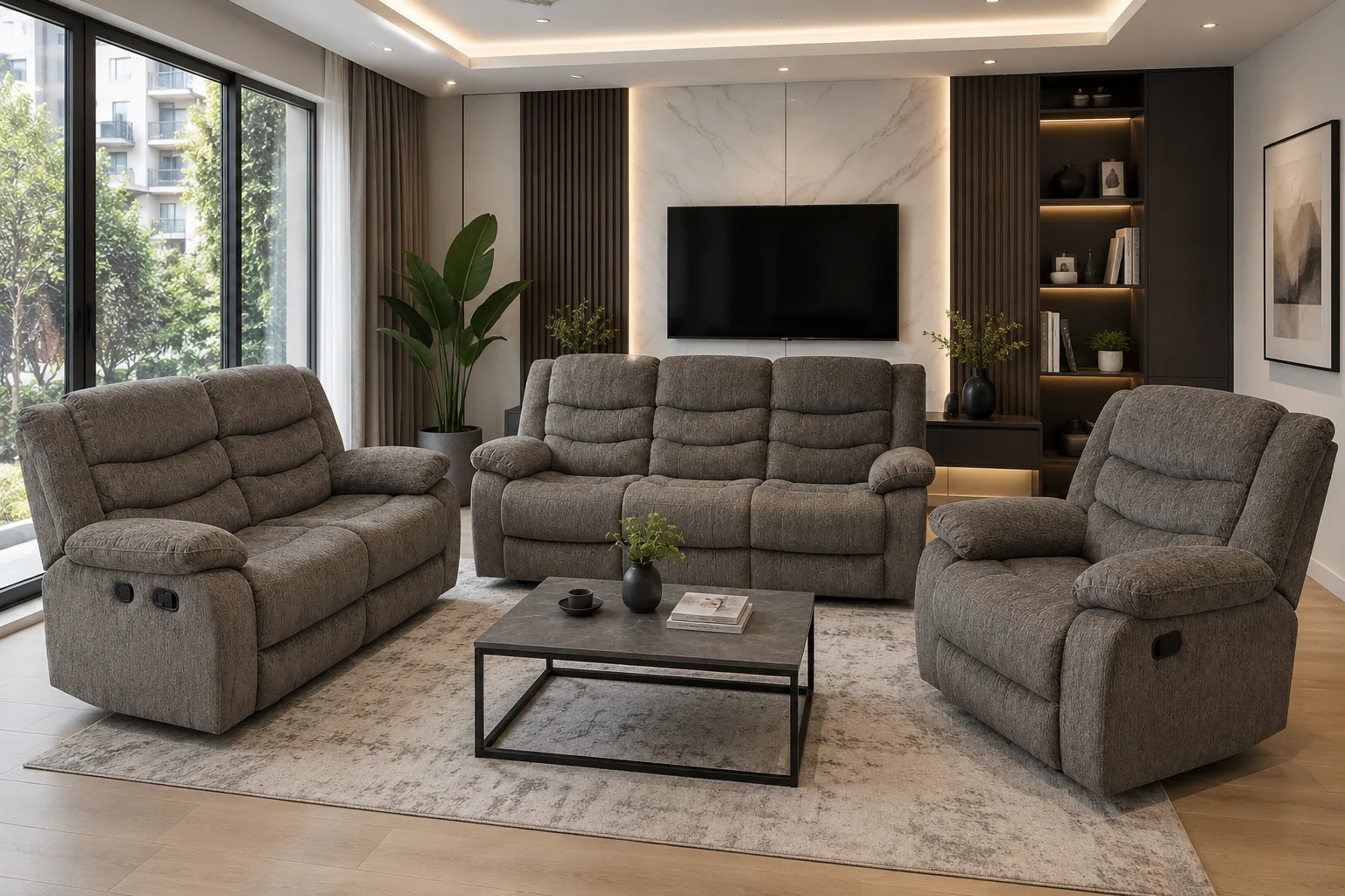 New Sienna 6-Seater Recliner – Grey
