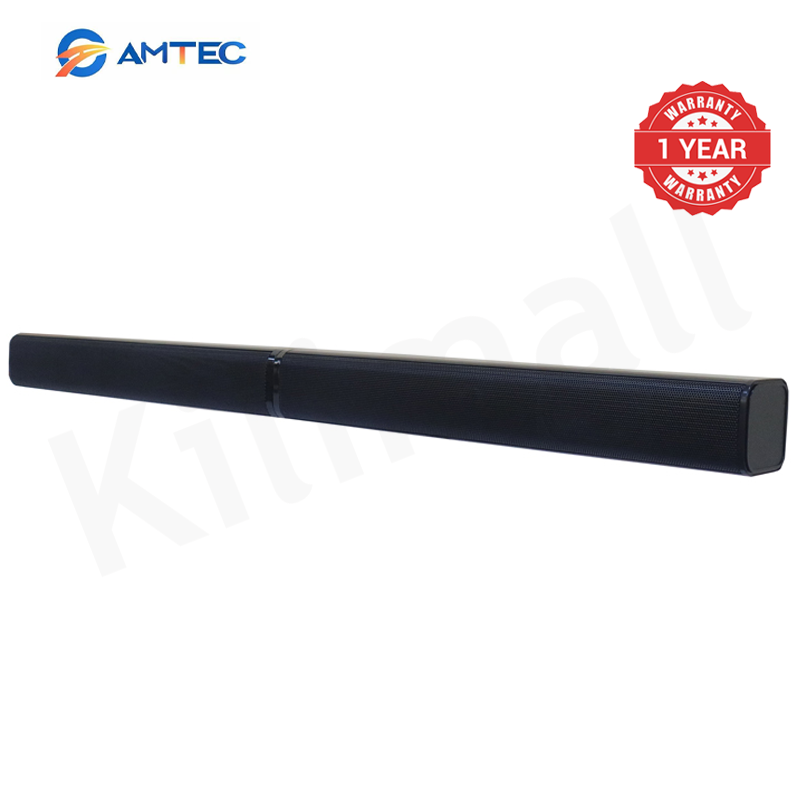 Amtec AM-02 2.1CH Soundbar Home Theatre Subwoofer Speaker System, 45W RMS 20000W PMPO, AC/DC Powered Bluetooth FM USB SD AUX Woofer With Remote Control, 5.25 Inch Bass Driver