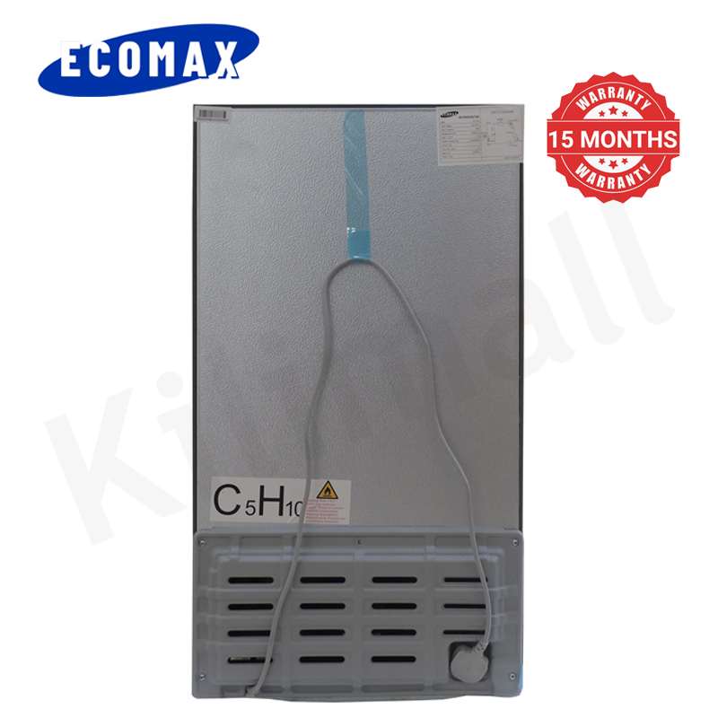 ECOMAX 90L Fridge Single Door BCD-90 Mechanical Temperature Control Glass Storage Shelf Lock and Keys Energy Saving Compact Household Refrigerator