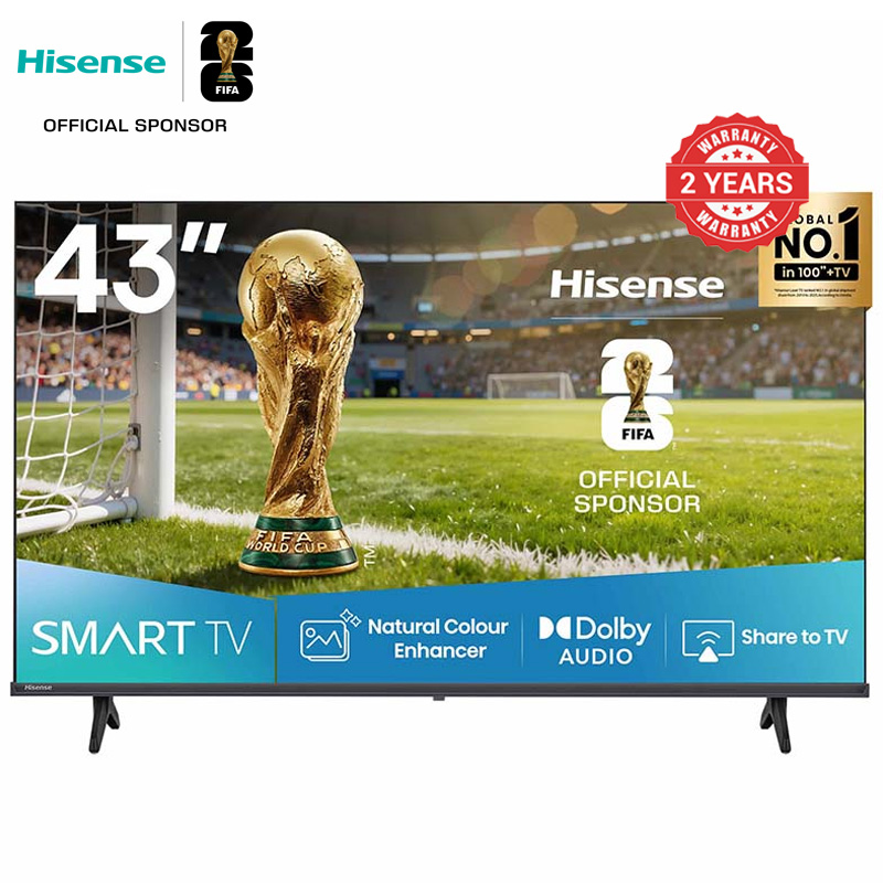 Hisense 43A4Q 43 inch Frameless Smart TV offers Full HD LED VIDAA Wifi AC Netflix/Youtube/Prime Video Energy Saving 43A4Q