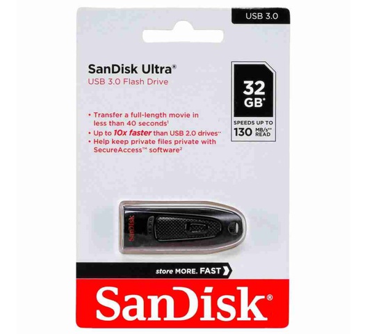 SanDisk Ultra USB 3.0 Flash Drive 32GB - SDCZ48-032G-U46
