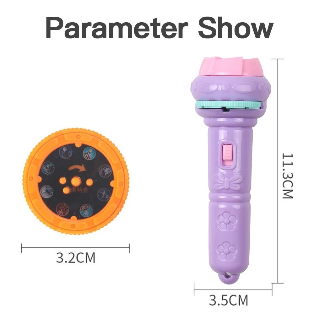 Cartoon Projection Flashlight 56 Patterns Creative Children Flashlight Toy Projector Baby Toys Bedtime Story Book Toy