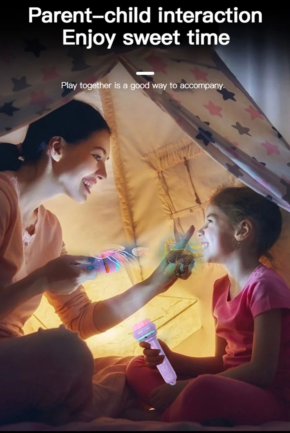 Cartoon Projection Flashlight 56 Patterns Creative Children Flashlight Toy Projector Baby Toys Bedtime Story Book Toy