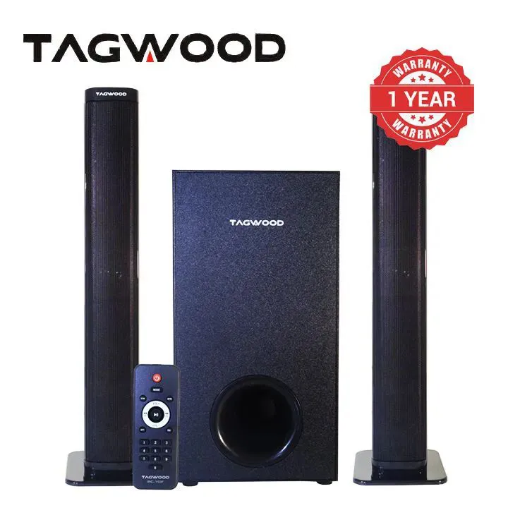 Tagwood 7500W 2.1CH Multimedia Bluetooth Woofer Speaker System Subwoofer Soundbar BT/USB/SD/FM Subwoofer Home Audilo System Soundbar with Remote Control S1 Speaker bass