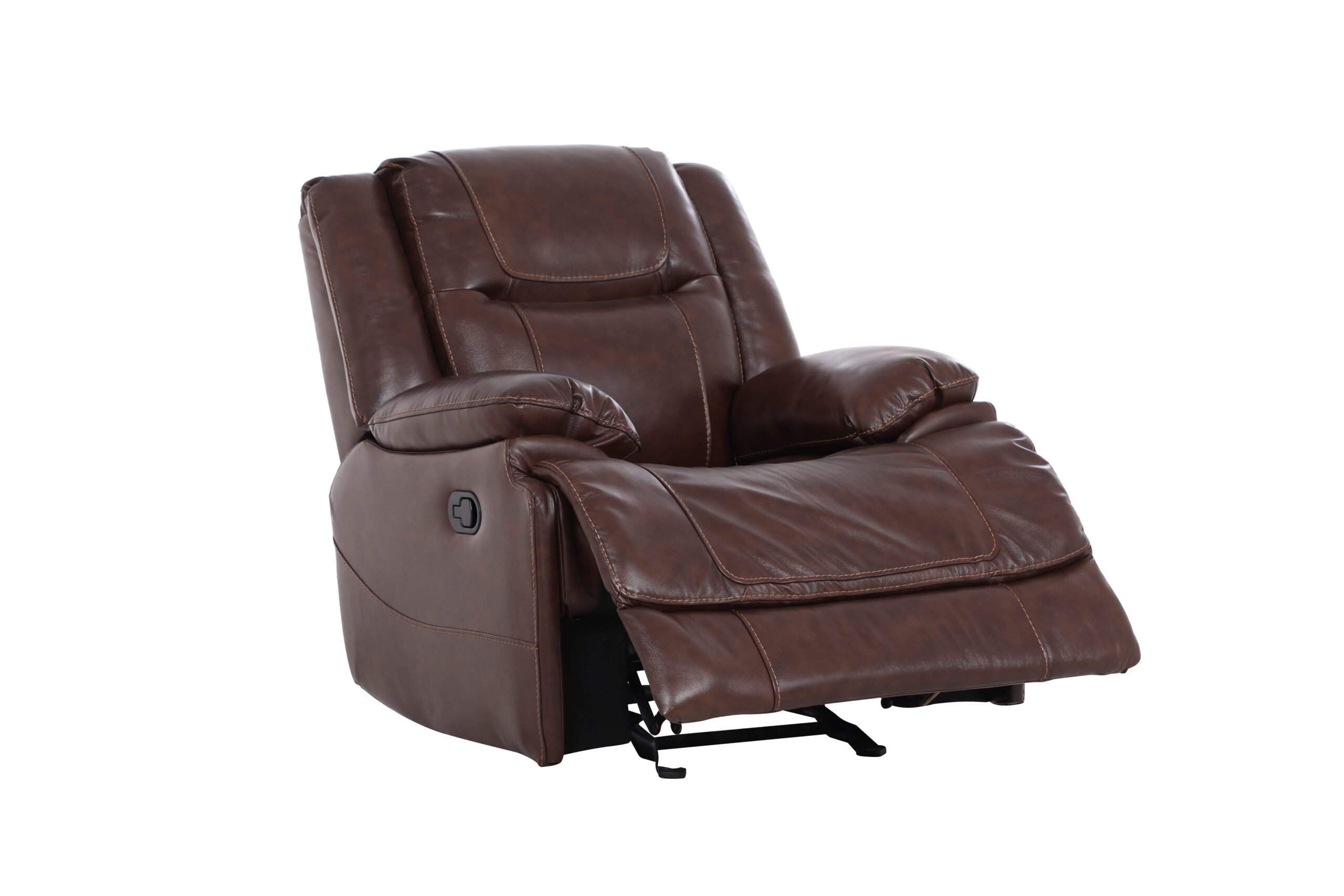 Calderwell Single Recliner – Brown Leather
