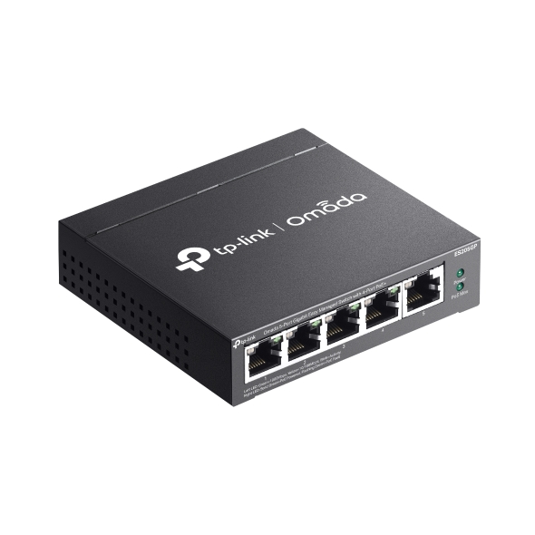 TP-Link ES205GP Omada 5-Port Gigabit Easy Managed Switch with 4-Port PoE+ - Techsavvy Solutions