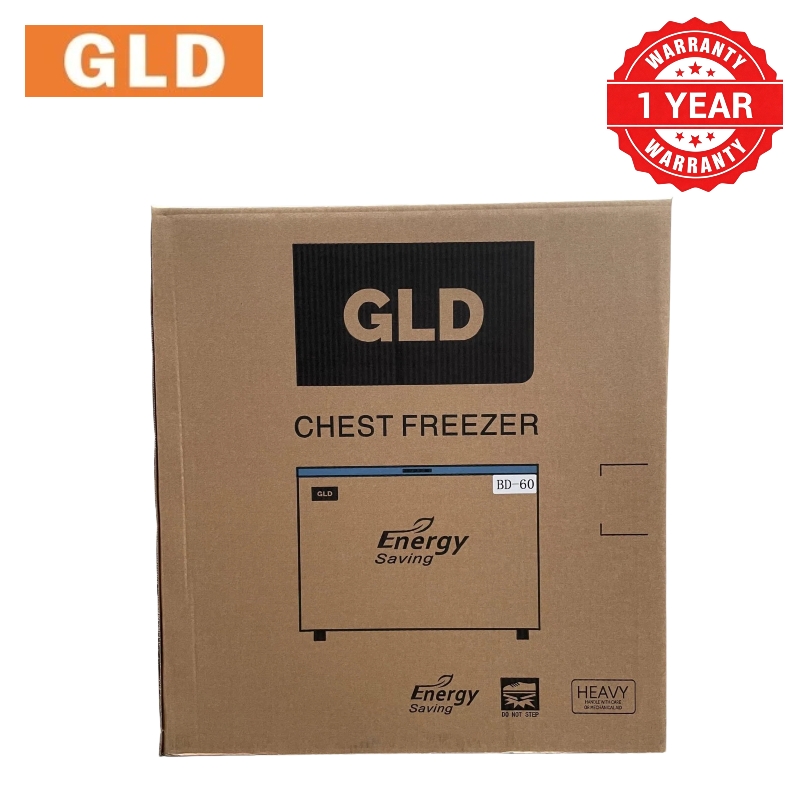 GLD 60L Chest Freezer Fast Cooling Energy Saving Food-grade Aluminum Liner Compact Space-saving Less Frost  Fresh Keeping for Home and Small Business Refrigerator