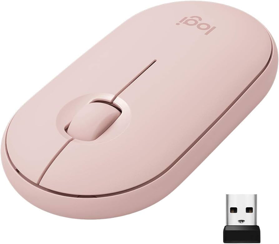 Logitech M350 Pebble Wireless Mouse (Rose Pink)