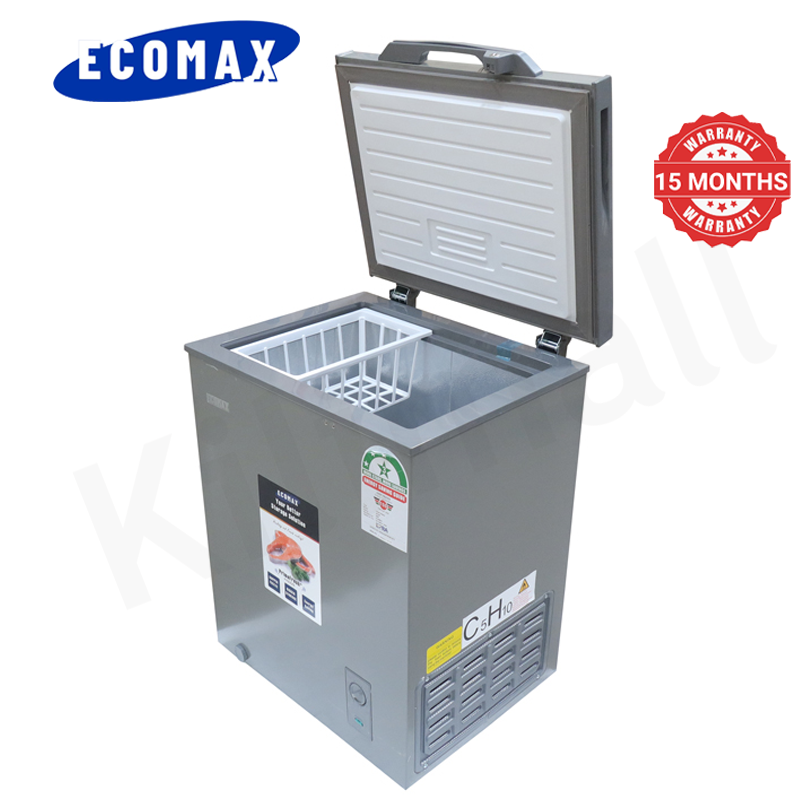 ECOMAX 60L Chest Freezer Portable Refrigerator Single Door Fridge Energy-saving Fast Cooling with Lock and Keys BD-60