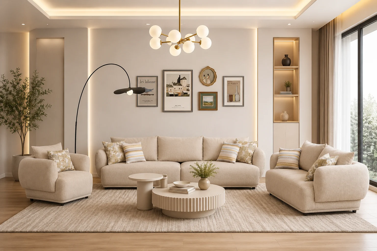 Alto 7 Seater Sofa – Beige