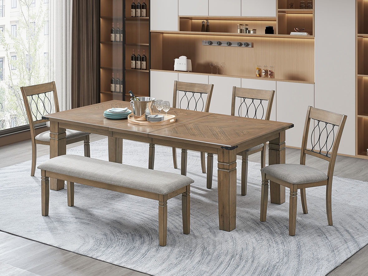 Hallanden 8-Seater Dining Set with Bench