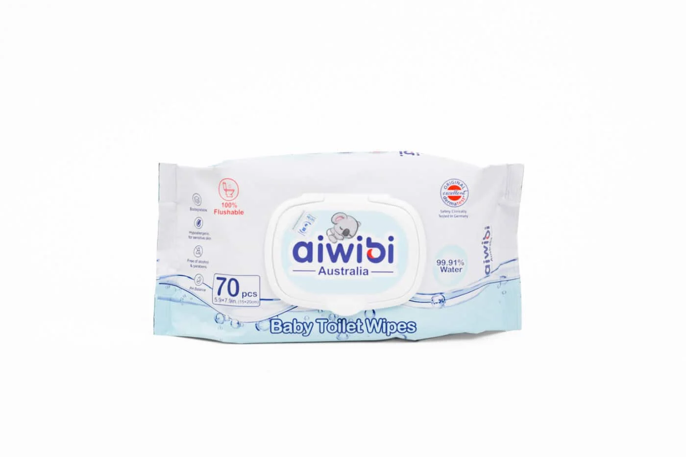 Aiwibi Baby Flushable Wipes – 70 Sheets