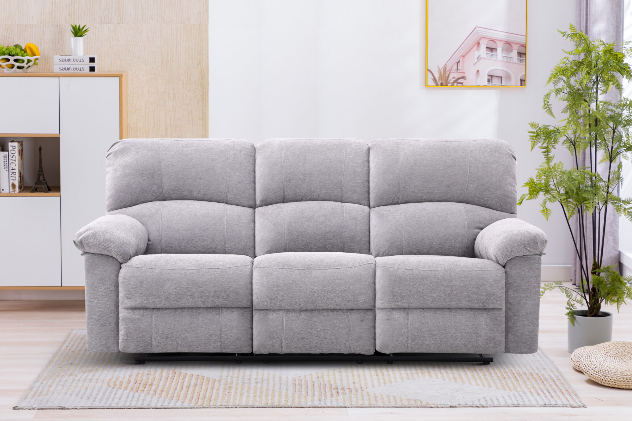 New Fabio 5 Seater Recliner – Light Grey