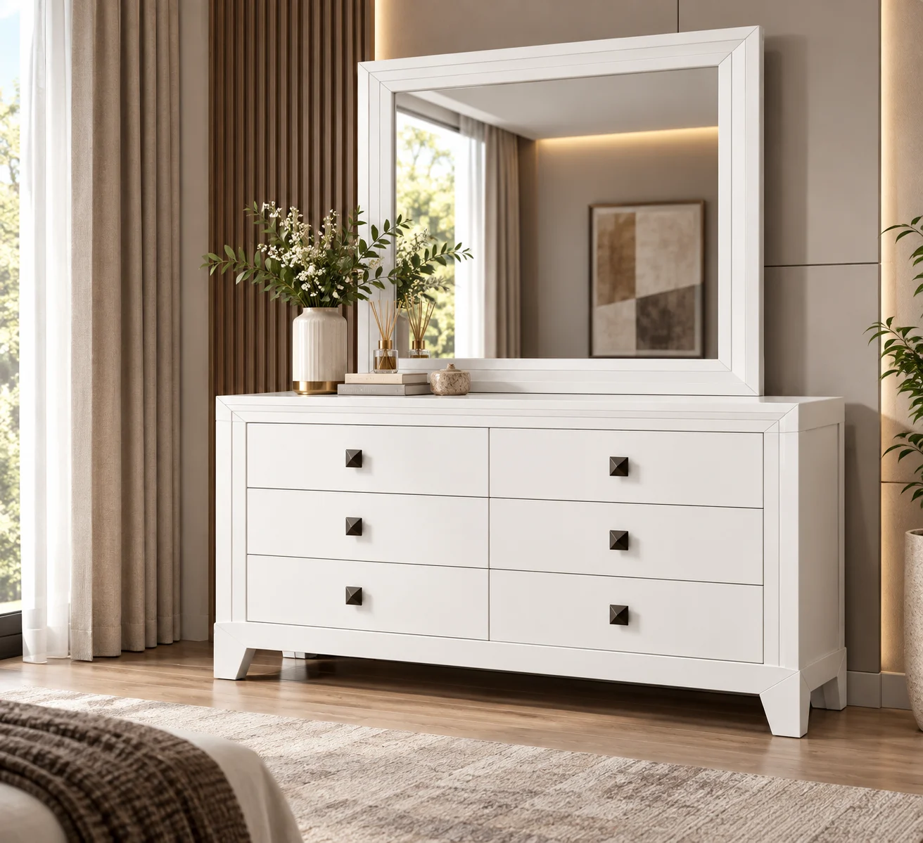 Zecna Dresser – White Wash