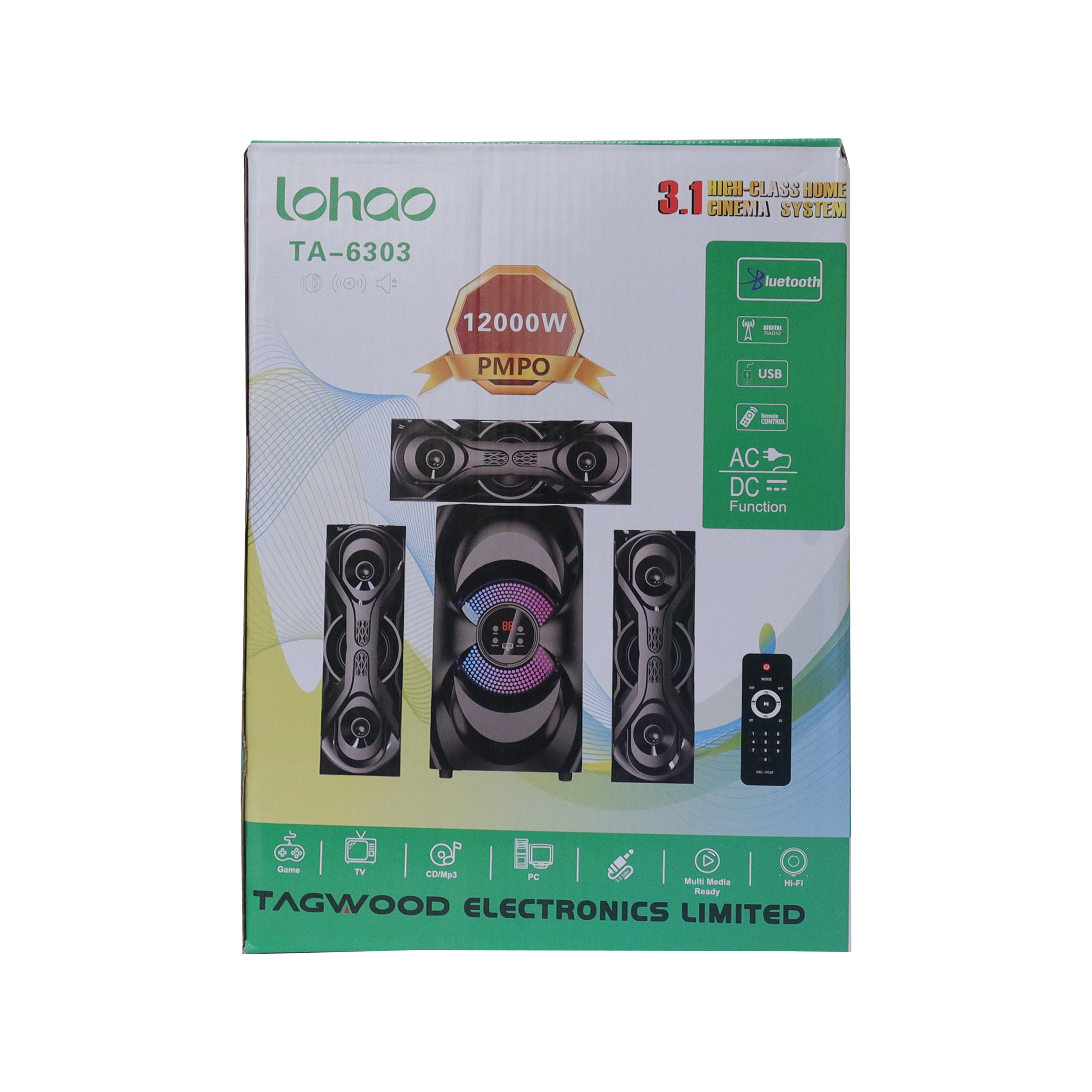 lohao  3.1CH Woofer Subwoofer Bluetooth Cinema Home theater System Bluetooth Hi-Fi Speaker Speaker System Speaker bass speaker woofer  BT/USB/SD/FM  TA-6303