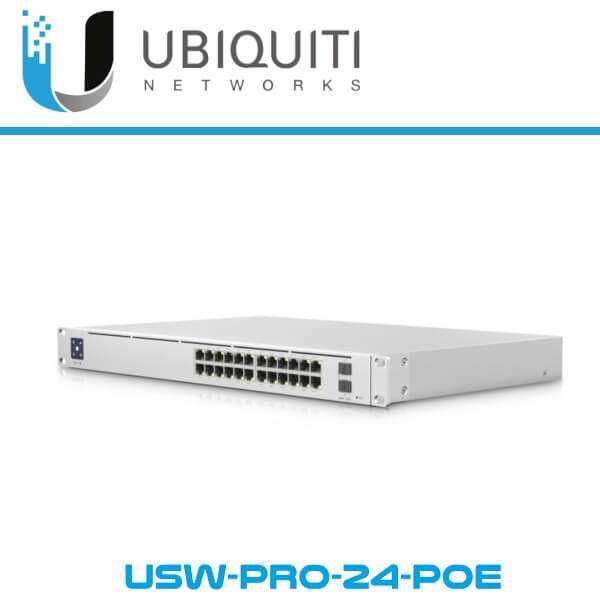 Unifi USW-PRO-24-POE Full POE (16) Gbe PoE+ RJ45 ports, (8) GbE PoE++ RJ45 ports, (2) 10G SFP+ ports, 400W total PoE availability
