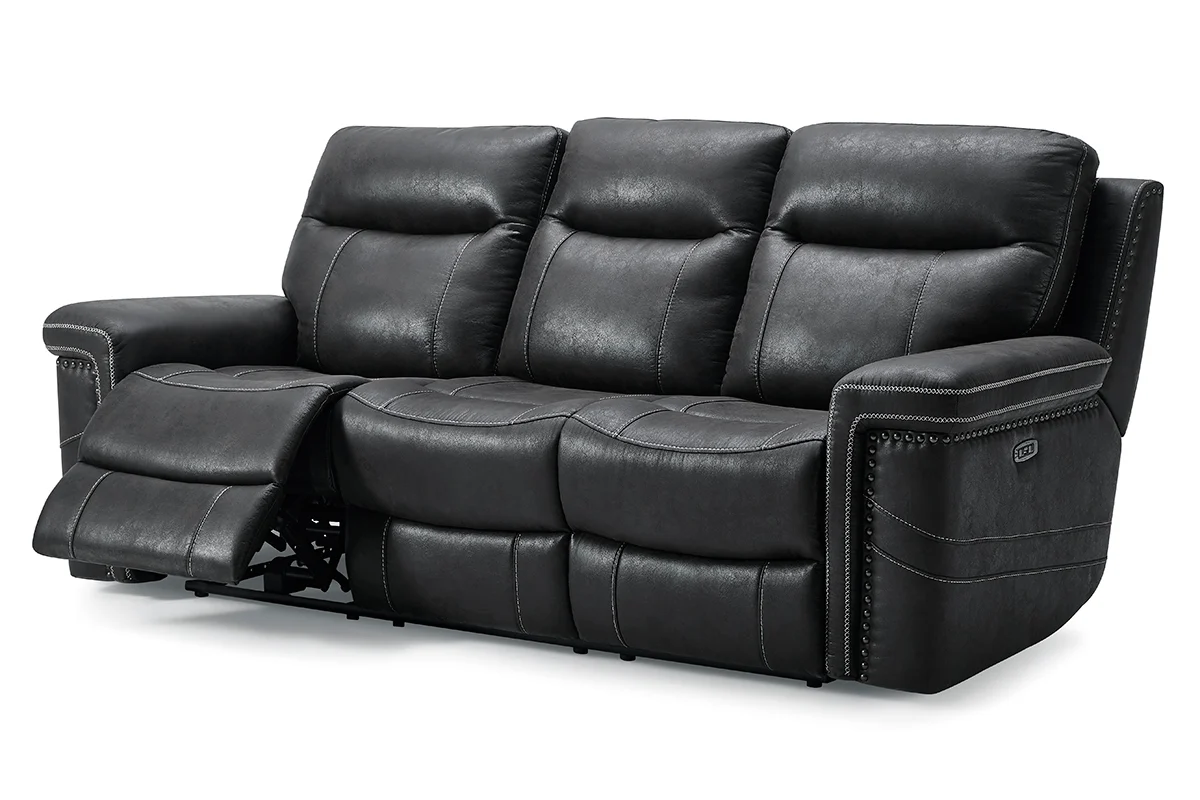 Graham Three Seater Recliner – Dark Grey