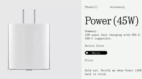 Nothing Phone Charger 45W Fast Charger