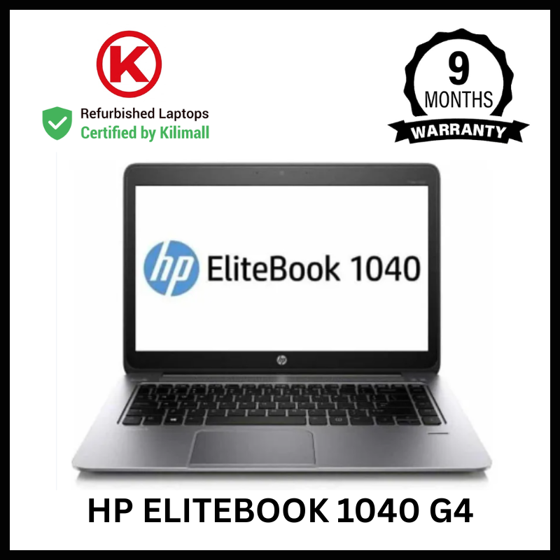 CERTIFIED BY KILIMALL | HP Elitebook 1040 G3 Core i5 6th Gen 8GB RAM 256GB SSD | 14" Full HD Display | Windows 10 | 90% Battery Health | 4+ Hours Youtube| Work Laptop | 9 Months Warranty KiliCertified