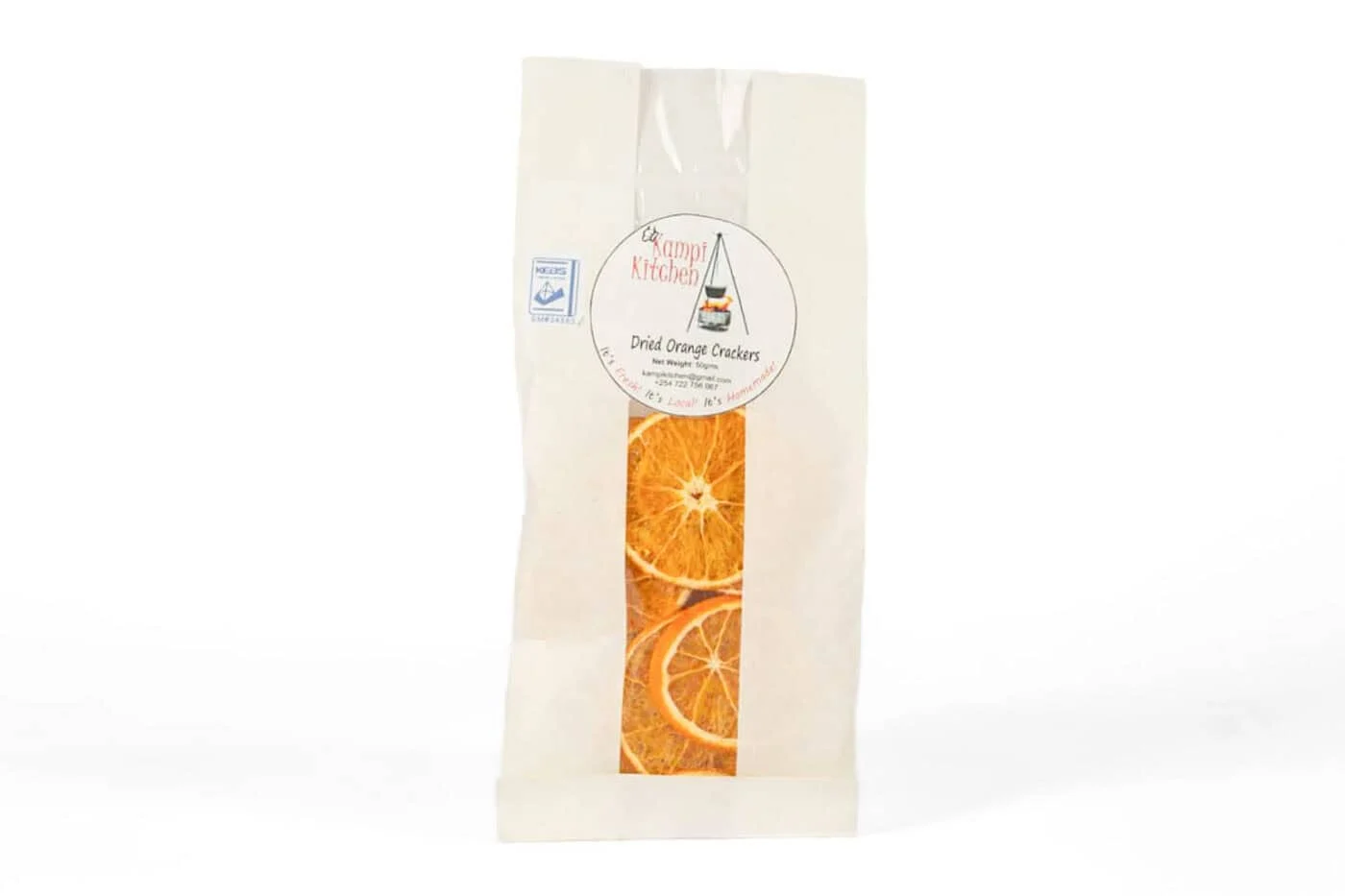 Kampi Kitchen Oven Dried Orange Crackers – 50g