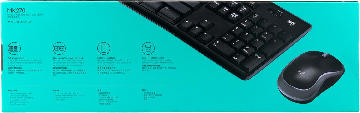 Logitech MK270 Wireless Keyboard and Mouse Combo